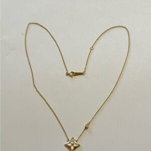 18k solid yellow gold white mop necklace